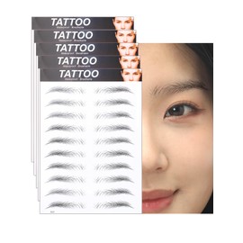 HIYE Eyebrow Stickers, 60 Pairs of Eyebrow Stickers, Non-Fading, Natural 6d Eyebrow Seals, Time-saving, Symmetrical, Eyebrow Tint, Unisex, Easy, Eyebrow Decals, Women's, Men's, Eyebrow Attachment,