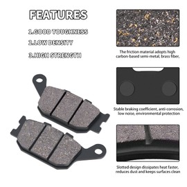 Front & Rear Brake Pads for Honda VRX 400 T (NC33) / VT1100C2 VT1100 C2 Shadow 1100 ACE Sabre 1995 1996 1997 1998 1999 2000 2001 2002 2003 2004 2005 2006 2007