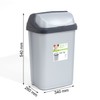 Medium 25L silver Roll-Top rubbish bin, available in 3 sizes