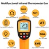Pistola de termómetro infrarrojo láser con almacenamiento de datos, pistola
