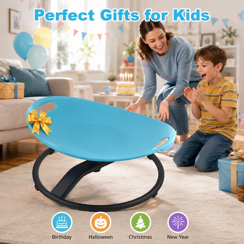 Large Size Spinning Chair for Autistic Kids with Safety Handle,