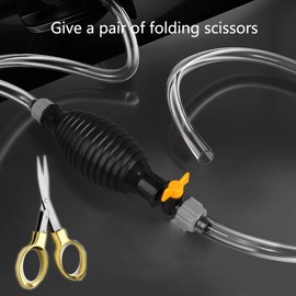 Hand fuel pumps,Portable Siphon Pump-Gasoline, Oil, Diesel, Water,High Flow Durable PVC Hoses Manual Fuel Transfer Pump