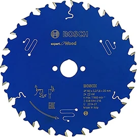 Bosch 2608644016 EXWOH 24 Tooth Top Precision Circular Saw Blade, 0 V, Blue