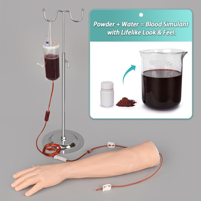 Intravenous Practice Arm Kit for Nursing Student, Phlebotomy IV Practice