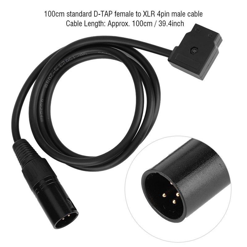 D tAP Female to XLR 4pin Male Adapter Power Cable