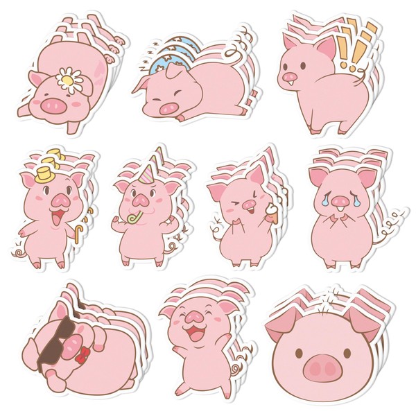 CJiangpo 30Pcs Piggy Sticky Notes Cute Pig Sticky Note Pads,