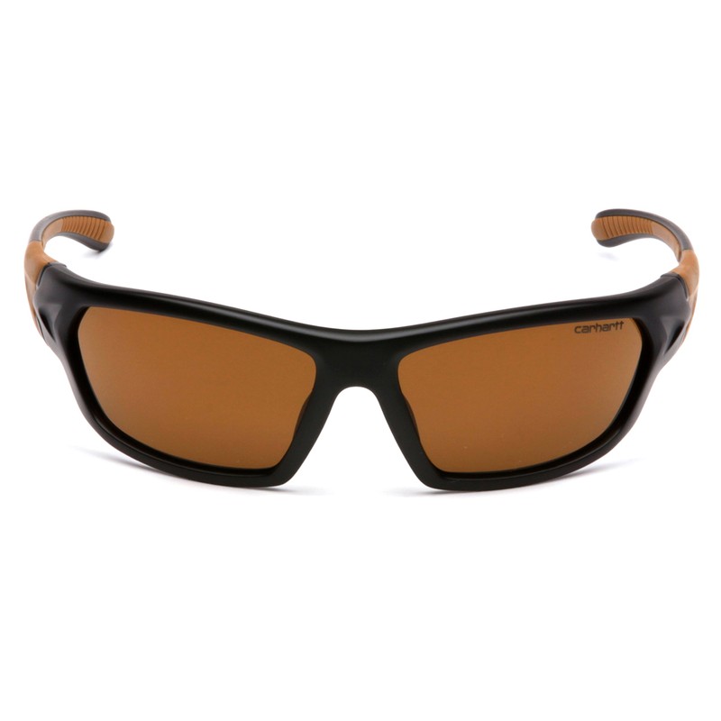 Carhartt CHB218DCC Carbondale Safety Glasses, Black/Tan Frame, Sandstone Bronze Lens