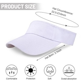 Ultrafun Unisex Sports Sun Visor Adjustable UV Protection Sun Hat Cap for Beach Pool Golf Tennis (12Pack-Rose Red)