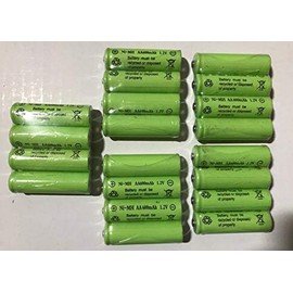 20-Pieces Size 1.2V AA(300/600/800mAh) Or AAA (600mAh/800mAh) and Ni-Cd/Ni-MH Rechargeable Battery for Solar Light and Solar Devices (1.2v AA 600mAh Ni-MH)