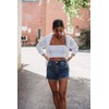 Suko jeans Women’s Stretch Denim Cutoff Shorts 85219 Bleach 4
