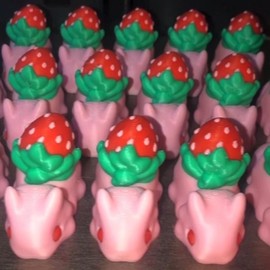strawberry snail decor