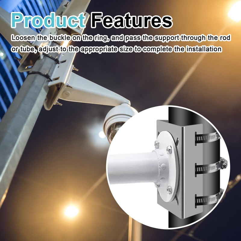 Mast Mount, Vertical Mast Mount 3 Loops Stainless Steel Corner