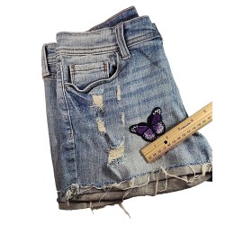 Butterfly Patch/Badge High Quality Iron-On Sew-On Purple