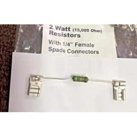 Mars Capacitor Bleeder Resistor,15K Ohm, 2 Watt w/Connectors, MARS 93106