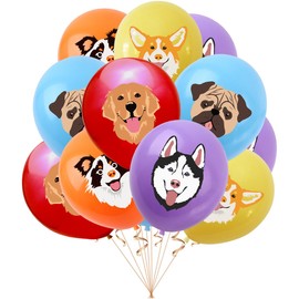 KOBOKO Pack of 10 Balloons Dog Birthday
