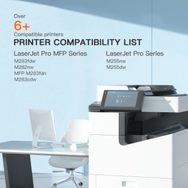 E-Z Ink Compatible 206A (with Chip) Replacement for HP 206A Toner Cartridges 4 Pack 206X to Use with Color Laserjet Pro MFP M283fdw M283cdw M283fdn M282nw Pro M255dw M255nw M283 M255 W2110A High Yield