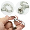 EASYKEENECOM Meter Box Key, Gas Box Key, Metal Triangular Key,Silver