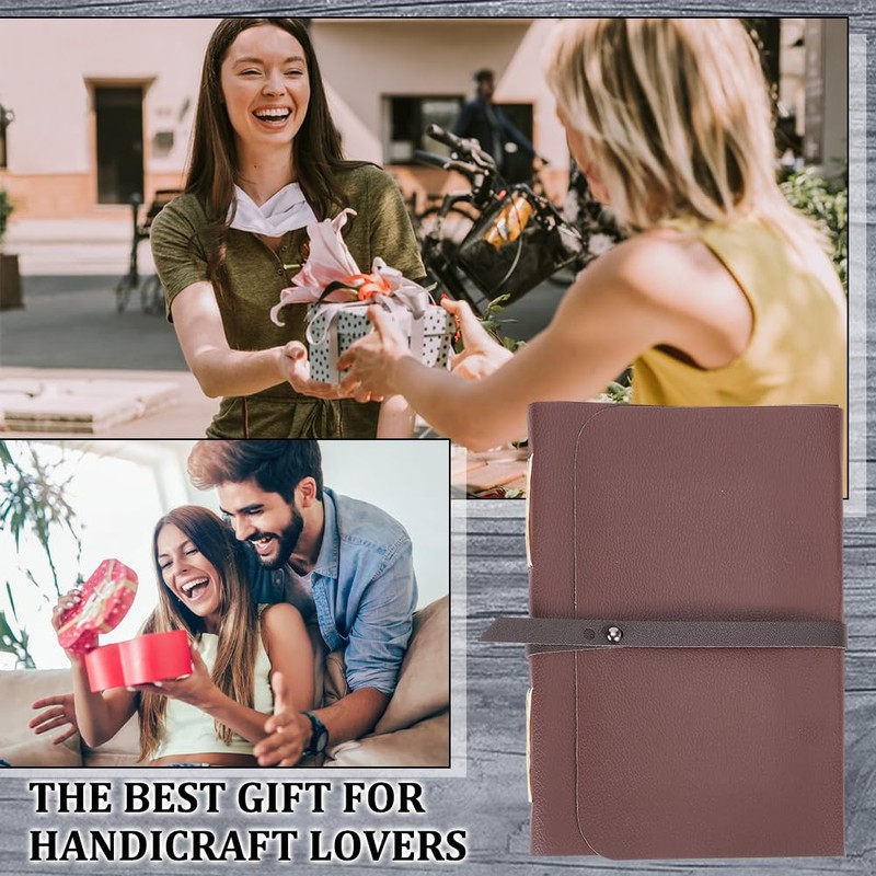 WEBEEDY 89Pcs Bookbinding Kit for Beginners DIY Leather Journal Bookbinding