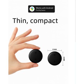 Olytra Android Compatible with Air Tags, Air Tracker Tag with Google Find My Device App, Bluetooth Tracker for Android Phones, Dog GPS & Cat Tracker, Smart Tracking Tag for Keys, Suitcase (1, Black)