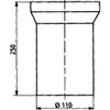 Connection pipe for standing toilet, beige, 250 mm, toilet, toilet