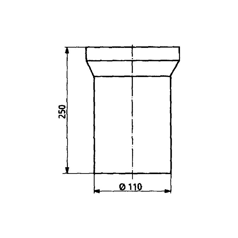 Connection pipe for standing toilet, beige, 250 mm, toilet, toilet