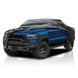 5 Layer Semi Custom Full-Size Truck Car Cover for 2019-2025 Ram 2500/3500 Mega Cab 6.4ft Bed - All Weather Protection Breathable Scratch, Dust, Snow Shield