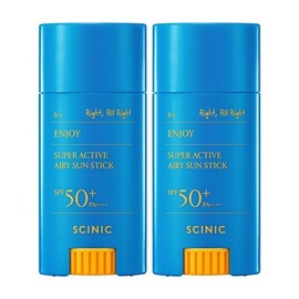 Cynic 엔조이 슈퍼 액티브 에어리 썬스틱 대용량 25g 2개 Enjoy Super Active Airy Sunscreen Stick Large Size 25g 2 Pack