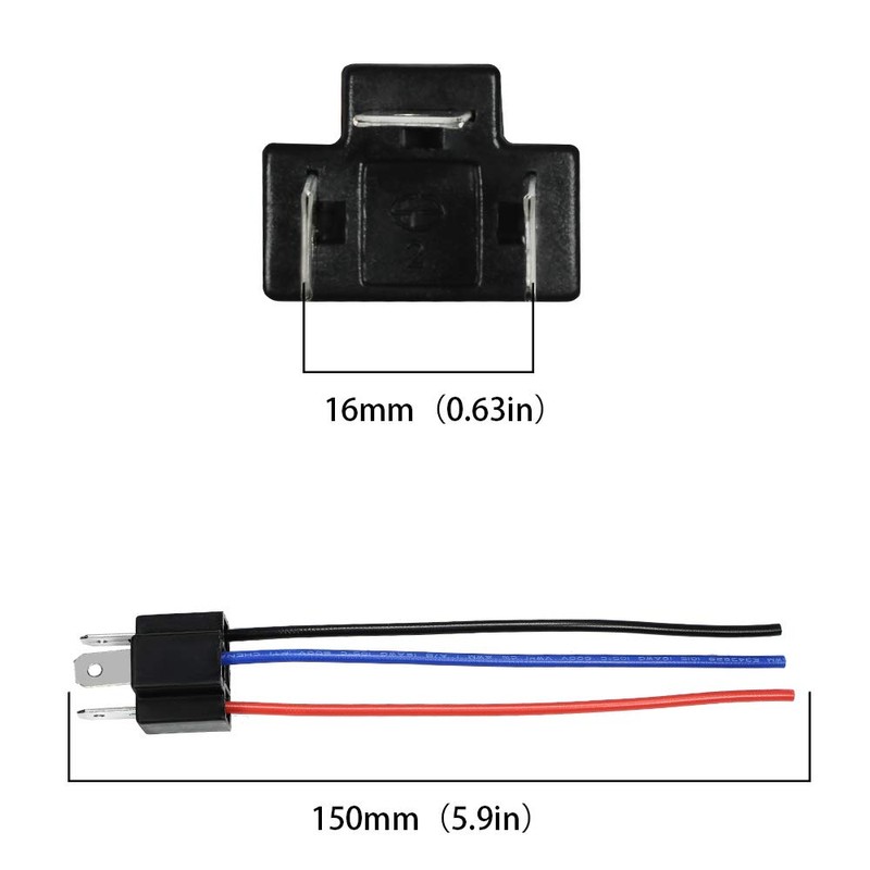 YUNPICAR H4 Headlight Fog Light Coupler Cable Female Replacement/Processing/Expansion Waterproof