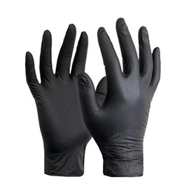 Black Nitrile Gloves 100 Nitrile Gloves Size Powder Free, Latex Free, Hypoallergenic, Food Gloves Disposable Medical Gloves… (Large)