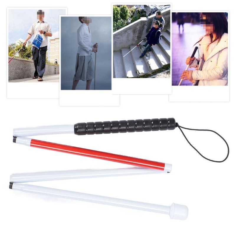 Blind Cane Anti Slip Folding Blind Cane Mobility Stick Aluminum