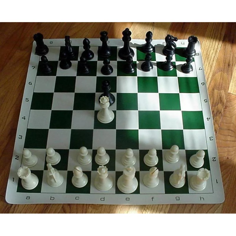 DGT Tournament Chess 4" Heavy Pieces Vinyl Board Blue Bag