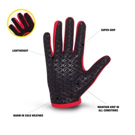 Optimum Multi-X Gloves - Slim Design - Cushioned, Breathable and Warm Padded - Enhanced Grip for Football, Cycling, and other Active Pursuits - Multi Color Senior and Junior Sizes