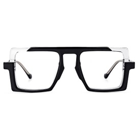 VOOGLAM Aviator Blue Light Glasses for Women Men Anti UV Eyestrain Dry Eyes Computer Phone TV Eyewear Ilene Black