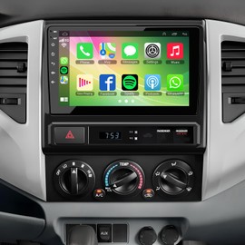 (8Core + 64GB) 9 Inch QLED Touch Screen Car Radio for Toyota Tacoma 2005-2015 with Carplay and Android Auto,Android 13 Tacoma Stereo Support Bluetooth,WiFi,GPS,FM Radio,Backup Camera & SWC