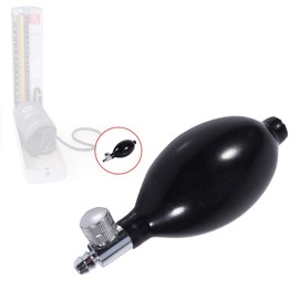Replacement Black Manual Inflation Blood Pressure Latex Bulb with Bleed Valve