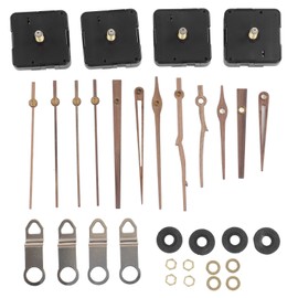 Clock Repairing Replacement Kit with Walnut Wood Hands and Quartz Movement Parts for Watch DIY