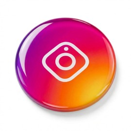 ctunk NTAG215 NFC Tag, Epoxy Resin, Insta Logo, Diameter 1.4 inches (35 mm), Leads to Instagram, Just by Wrapping it up, Epoxy Resin, Waterproof, Store Collecting Business Cards, SNS Follower (Set of