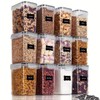 1.6L BPA-Free Plastic Airtight Food Storage Containers with Lids, Dishwasher