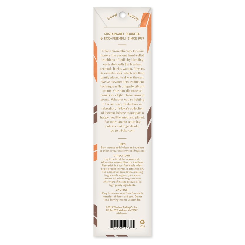 Triloka Original Incense, Cinnamon Spice, 10 Sticks