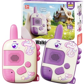 HONGID Walkie Talkies Toys for Girls:Unicorn Toys 2 Pack Birthday Gifts for 3 4 5-7 8 Year Old Girls Toy for 4 5 6 7 8-10 Year Old Camping Outdoor Games,Christmas Stocking Stuffers for Girls Kids