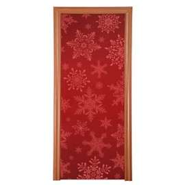 Qilmy Snowflakes Christmas Door Covers - Washable Front Door Decoration, 32x79 Inch