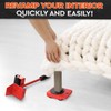 Furniture Lifter Tool & Furniture Moving Sliders Set 360° Rotating