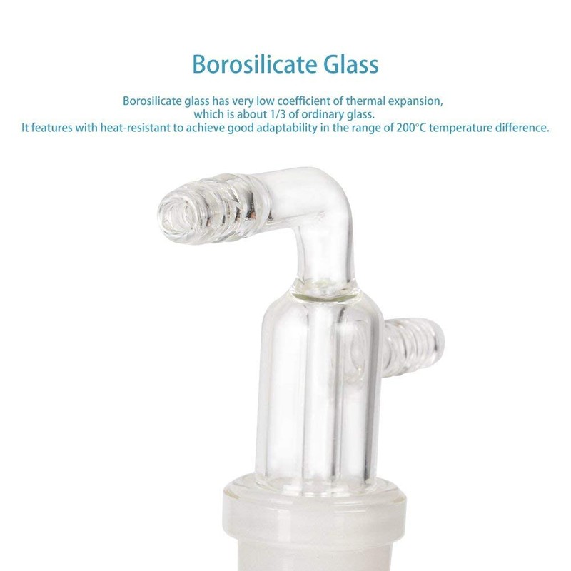 stonylab Glass Vacuum Cold Trap Bubbler with 10mm Serrated Hose,