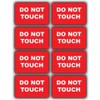 15-Pack - Do Not Touch Safety Vinyl Sign Stickers -