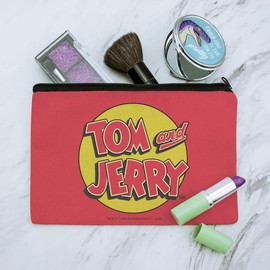 Tom and Jerry Logo Makeup Cosmetic Bag Organizer Pouch