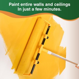 Voomey 18" Paint Roller Kit，10Pc Paint Roller Tray with Liner,12" 18" Microfiber Paint Roller,Paint Extension Pole，Suitable for DIY Interior Walls, Rooms