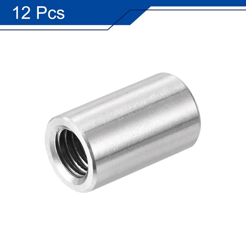 sourcing map M8 Round Connector Nuts, 304 Stainless Steel Coupling