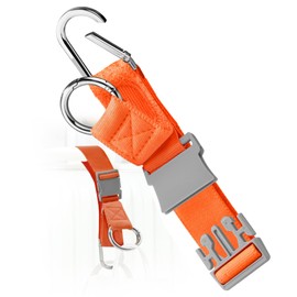 Luggage Straps Suitcase Belt, Elastic Jacket Gripper with Velcro Fastener with D-Ring Hook and Buckle, Small Parts Strap Belt Travel Accessories, Makes Your Hands Free, Light Orange
