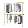 IronJiaZu Gold Wall Clothing Rack Wall Mount clothes Rack,Heavy Duty