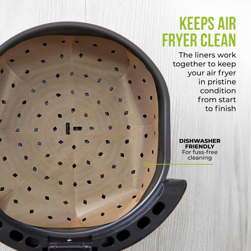Tower TLINER1 4 Pack of Round Air Fryer Liners, Suitable